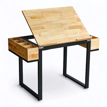 Bàn vẽ kỹ thuật DraftingDesk 80x60cm gỗ cao su chân sắt DD68008