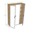 Tủ quần áo 3 cánh 160x55x220cm gỗ cao su TQA68046