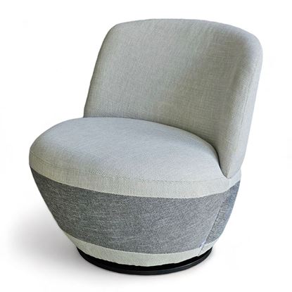 Ghế sofa xoay TARICA bọc nệm vải FABRIC màu xám trắng GSD68084