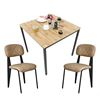 Combo bộ bàn ăn vuông và 2 ghế sắt bọc nệm CBBA154