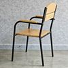 Ghế cafe gỗ thông khung chân sắt tròn sơn tĩnh điện GCF190