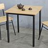 Combo bộ bàn ăn vuông và 2 ghế gỗ cao su chân sắt CBBA160