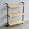 Kệ sách treo tường 3 tầng 64x25x80cm gỗ cao su khung sắt KS68221