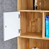 Kệ sách ENCLAVE có ngăn tủ 90x40x160cm gỗ cao su KS68225