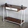 Bàn console có ngăn kéo 120x40x85cm gỗ cao su chân sắt CST069