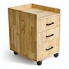Tủ cá nhân di động 3 ngăn 50x40x50cm gỗ cao su TCN68044