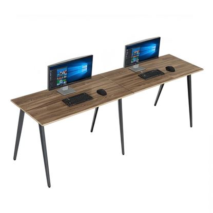 Bàn cụm 2 người 240x120cm gỗ plywood chân sắt hệ Đa Giác HDG009