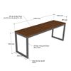 Ghế băng dài 120x35cm gỗ cao su chân sắt sơn tĩnh điện GBD025