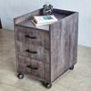 Tủ cá nhân di động 3 ngăn 40x40x65cm gỗ cao su TCN68044