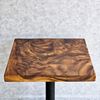 Bàn cafe vuông 60x60cm gỗ me tây dày 5 cm chân gang đúc CFD68198