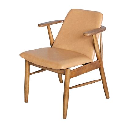 Ghế BABIE bọc nệm da PU gỗ cao su GCF173