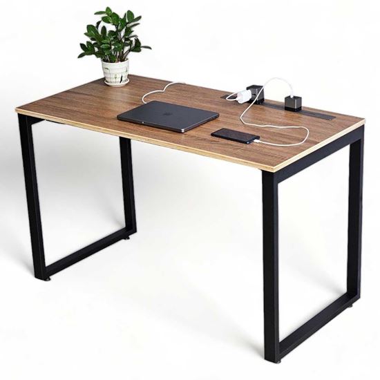 Bàn ZDesk tích hợp Ray điện trượt gỗ Plywood chân sắt Rectang - ZD002