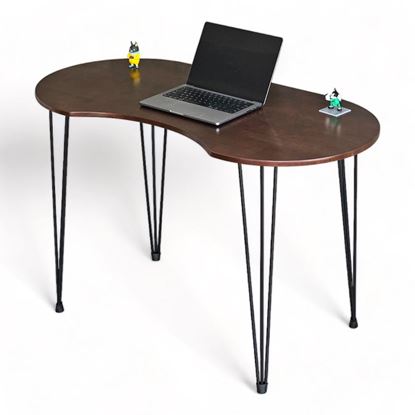Bàn làm việc hạt đậu 120x60cm gỗ cao su chân sắt Hairpin SPD68209