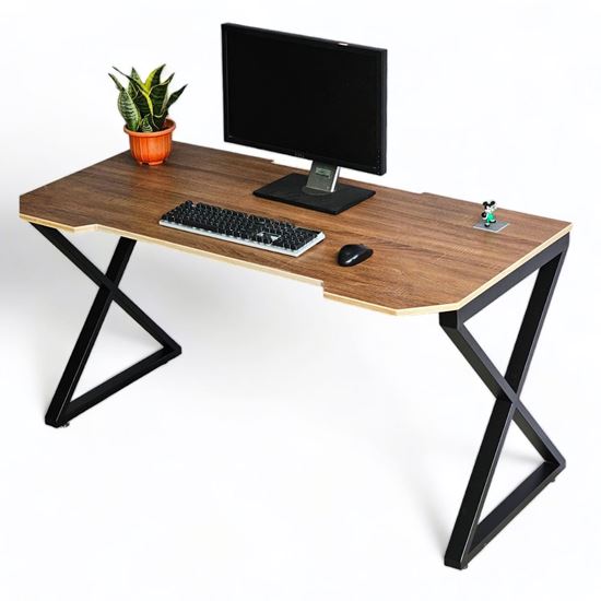 Bàn GamingDesk 140x70cm gỗ plywood chân sắt chữ X lắp ráp GD68069