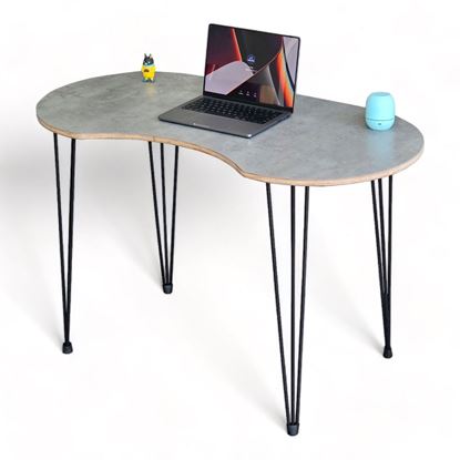 Bàn làm việc hạt đậu 120x60cm gỗ plywood chân sắt Hairpin SPD68210