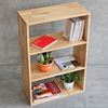 Kệ sách đứng 3 tầng 60x28x90cm gỗ cao su KS68212