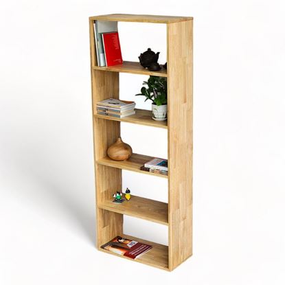 Kệ sách 5 tầng 60x28x160cm gỗ cao su KS68215