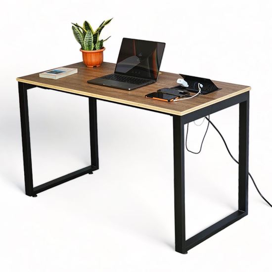 Bàn ZDesk tích hợp hộp điện gỗ Plywood chân sắt lắp ráp ZD005