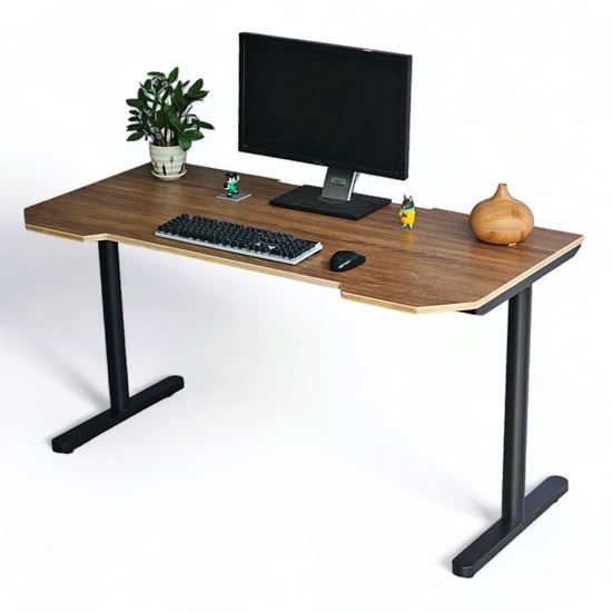 Bàn Gaming 140x70cm gỗ plywood chân sắt TIO lắp ráp GD68077
