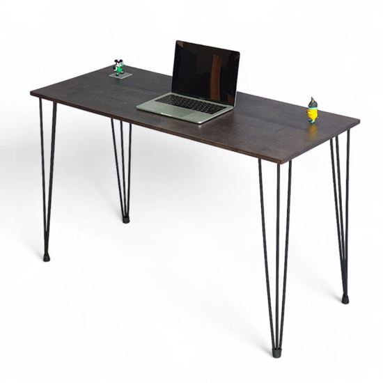 Bàn làm việc 120x50cm gỗ cao su chân sắt Hairpin SPD68213
