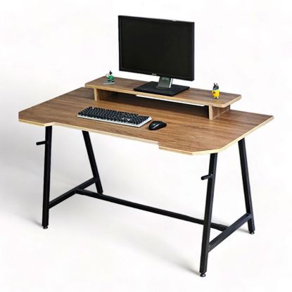 Bàn Gaming có giá treo đồ 140x70cm gỗ plywood chân sắt lắp ráp GD68079