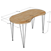 Bàn làm việc hạt đậu 120x60cm gỗ plywood chân sắt Hairpin SPD68210