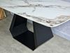Bàn ăn chữ nhật mặt đá 190x80cm chân sắt BA163