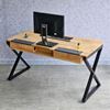 Bàn Gaming tích hợp hộp điện 140x70cm gỗ cao su chân sắt lắp ráp ZD010