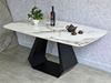 Bàn ăn chữ nhật mặt đá 190x80cm chân sắt BA163