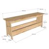 Ghế băng dài kết hợp giá để sách 120x30x45cm gỗ cao su GBD022