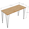 Bàn làm việc 120x50cm gỗ cao su chân sắt Hairpin SPD68213