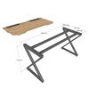 Bàn ZDesk tích hợp hộp điện 140x70cm gỗ cao su chân sắt lắp ráp ZD010
