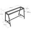 Bàn công nghệ ZDesk tích hợp hộp điện 120x60cm có giá treo đồ ZD006