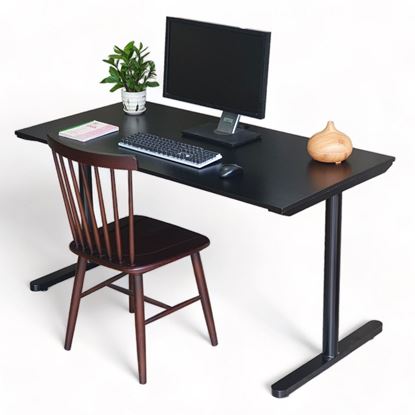 Combo bộ bàn ghế làm việc 140x70cm gỗ cao su chân sắt CB68194