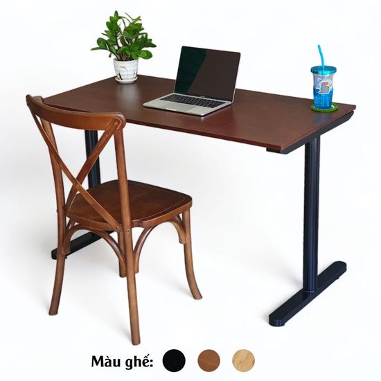 Combo bộ bàn ghế làm việc 120x60cm và 1 ghế Bistro CB68195