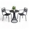 Combo bộ bàn cafe tròn 60x60cm và 2 ghế sắt ngoài trời CBCF283