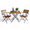 Combo bộ bàn ngoài trời xếp gọn 75x75cm và 2 ghế xếp CBCF286