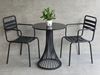 Combo bộ bàn cafe tròn 60x60cm và 2 ghế sắt ngoài trời CBCF283