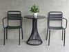 Combo bộ bàn cafe tròn 60x60cm và 2 ghế sắt ngoài trời CBCF283