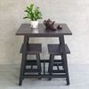 Combo bộ bàn cafe chữ nhật 70x70cm và 2 ghế đôn gỗ CBCF282