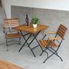 Combo bộ bàn ngoài trời xếp gọn 75x75cm và 2 ghế xếp CBCF286