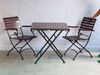Combo bộ bàn ngoài trời xếp gọn 75x75cm và 2 ghế xếp CBCF286