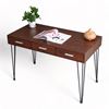 Bàn làm việc có 3 ngăn kéo 120x60cm gỗ cao su chân sắt Hairpin BD68108