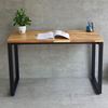 Bàn làm việc 120x60cm gỗ tràm chân sắt Rectang lắp ráp HBRT083