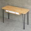 Bàn làm việc có ngăn kéo 120x50cm gỗ cao su chân Hairpin BD68110