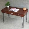 Bàn làm việc có 3 ngăn kéo 120x60cm gỗ cao su chân sắt Hairpin BD68108