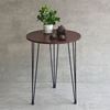 Bàn cafe mặt tròn 60cm gỗ cao su chân sắt Hairpin CFD68190