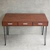 Bàn làm việc có 3 ngăn kéo 120x60cm gỗ cao su chân sắt Hairpin BD68108