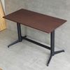 Bàn cafe chữ nhật 120x60cm cao su chân sắt đôi CFD68189