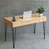 Bàn làm việc có ngăn hộc kéo 120x60cm gỗ cao su chân sắt Hairpin BD68111